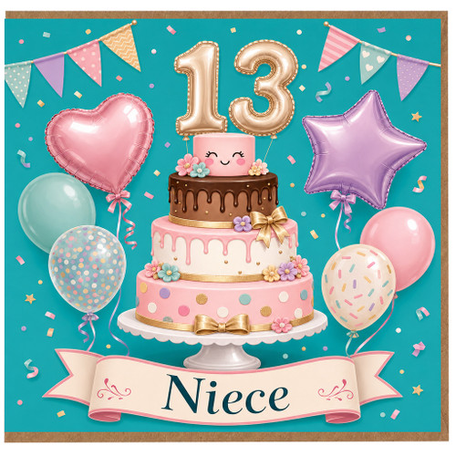 Niece 13th Birthday Card