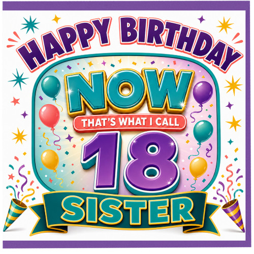 18th Birthday Card for Sister