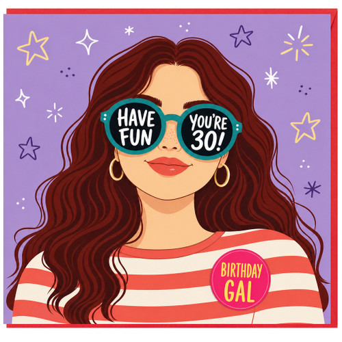 30th Birthday Card for Birthday Girl
