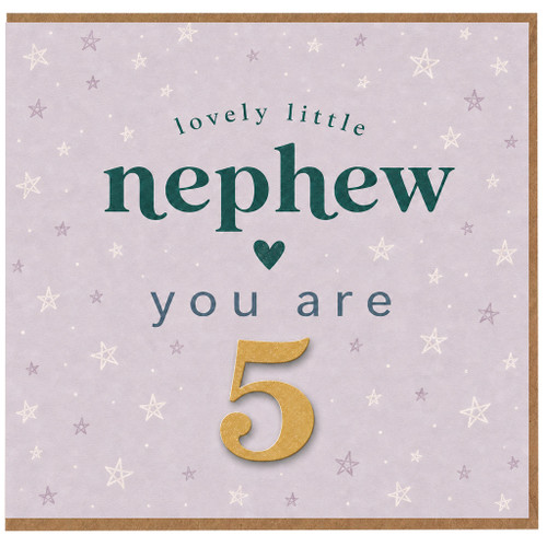 5th Birthday Card for Nephew, Lovely Little Nephew You Are 5