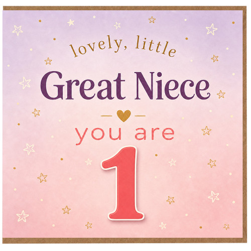 Great Niece 1st Birthday Card