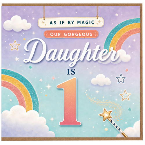 Daughter 1st Birthday Card