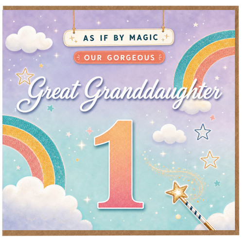 Great Granddaughter 1st Birthday Card