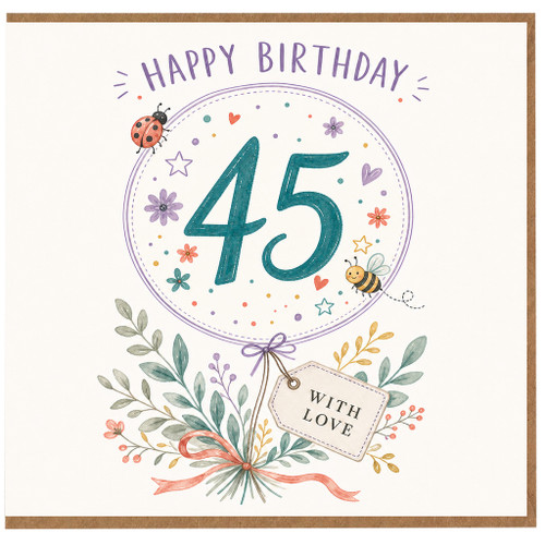 45th Birthday Card With Love