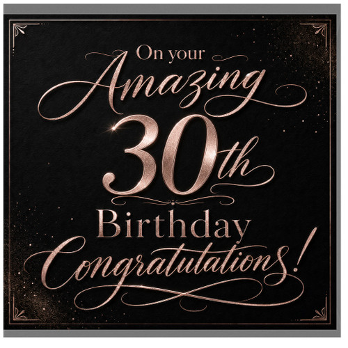 30th Birthday Card, Amazing 30th Birthday Congratulations Card