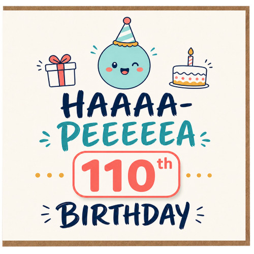 110th Birthday Card Funny Party Design