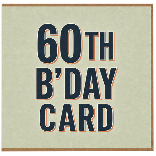 60th Birthday Card