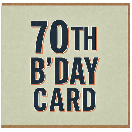 70th Birthday Card