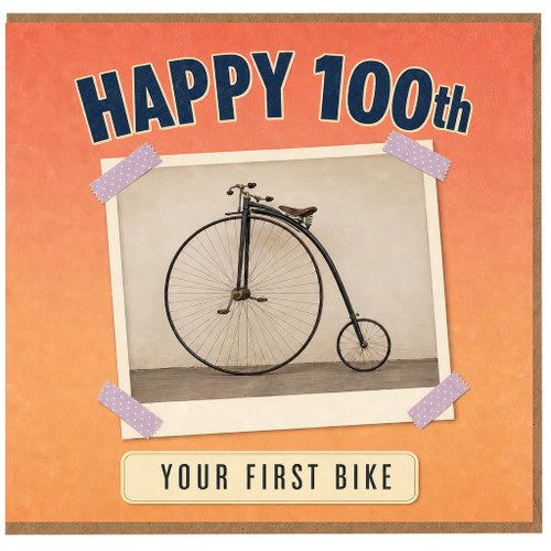 100th Birthday Card, Your First Bike Funny Bicycle Card