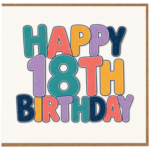 18th Birthday Card, Happy 18th Birthday Card