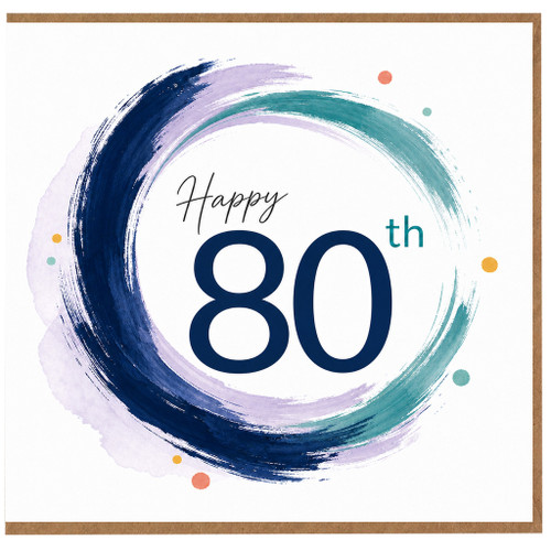 80th Birthday Card, Happy 80th Birthday Card