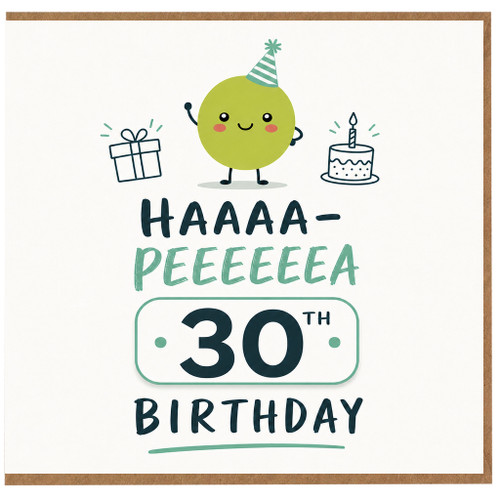 30th Birthday Card Funny Cute Party Character Birthday Card