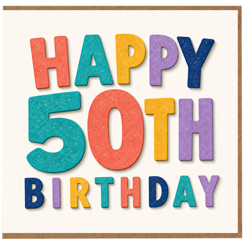 50th Birthday Card Happy 50th Birthday Card