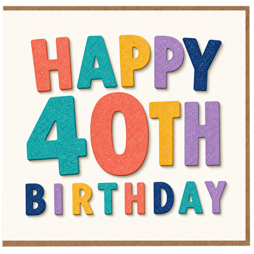 40th Birthday Card, Happy 40th Birthday Card