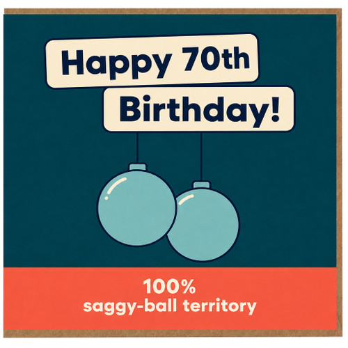 70th Birthday Card, Happy 70th Birthday Funny Birthday Card