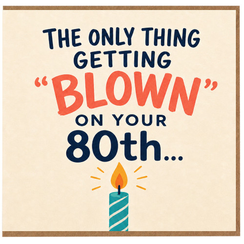 80th Birthday Card, Funny 80th Birthday Card