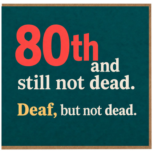 80th Birthday Card, Funny 80th Birthday Card