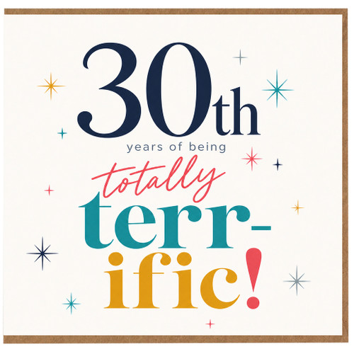 30th Birthday Card Totally Terrific
