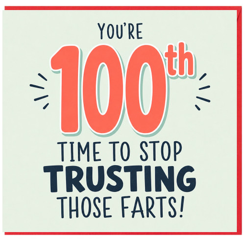 100th Birthday Card, Humorous Milestone Birthday Card