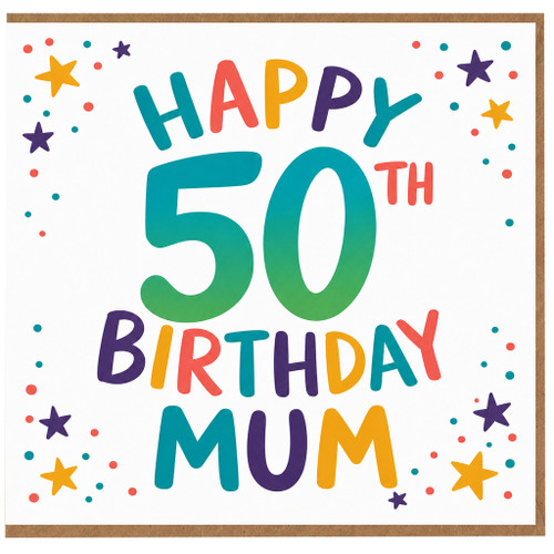 50th Birthday Mum Card