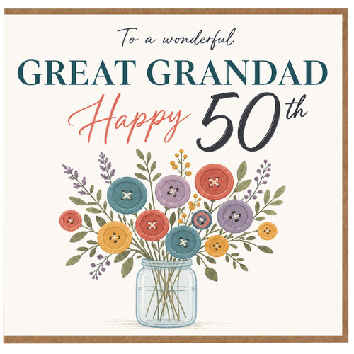Great Grandad 50th Birthday Card