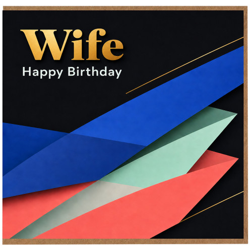 Wife Birthday Card, Happy Birthday Card for Wife