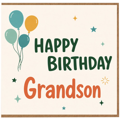 Grandson Happy Birthday Card