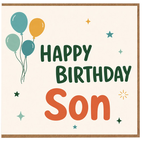 Son Birthday Card, Happy Birthday Son Card
