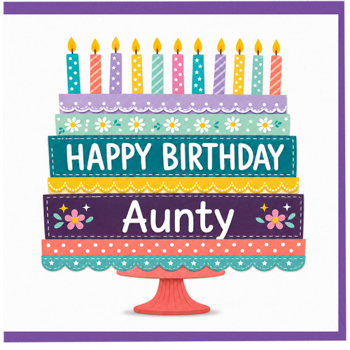 Aunty Happy Birthday Card
