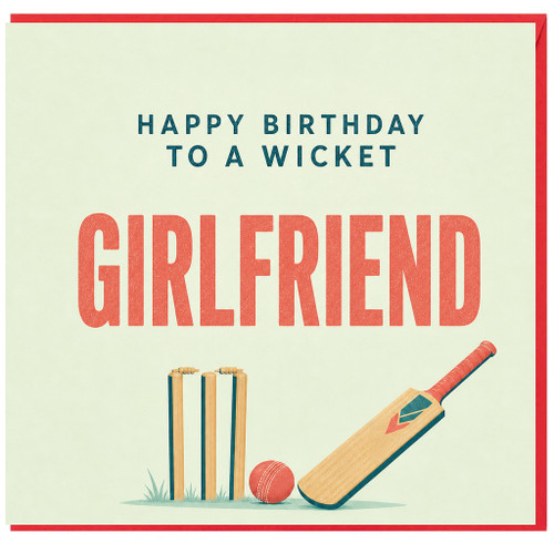 Girlfriend Birthday Card, Happy Birthday to a Wicket Cricket Card