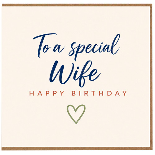 Wife Birthday Card, To a Special Wife Happy Birthday Card