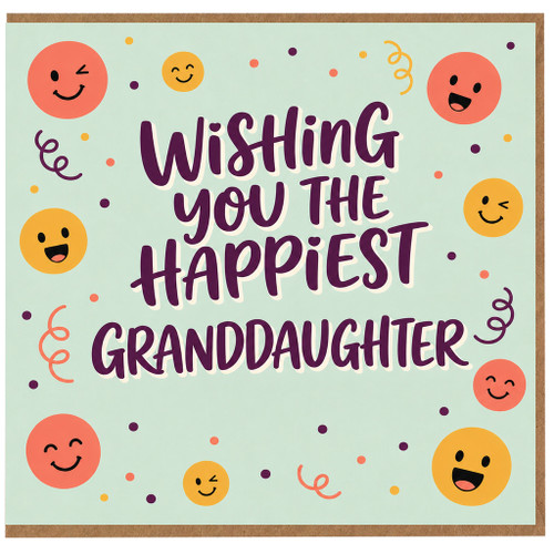 Granddaughter Birthday Card, Wishing You The Happiest Granddaughter, Funny Celebration Card
