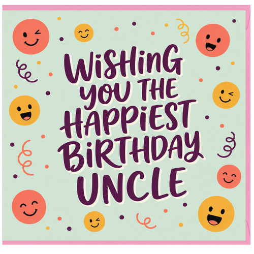Uncle Birthday Card, Wishing You the Happiest Birthday Uncle Card