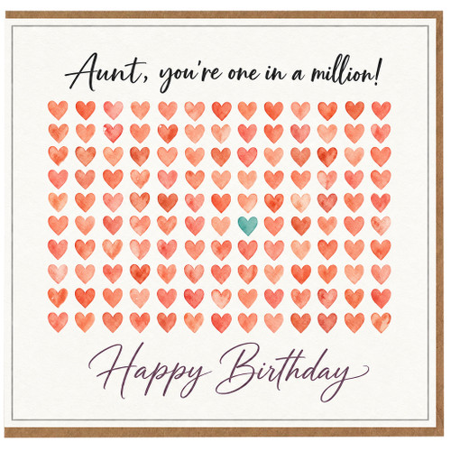 Aunt Birthday Card, One in a Million Happy Birthday Card