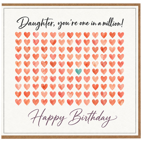 Daughter Birthday Card, You're One in a Million Happy Birthday Card