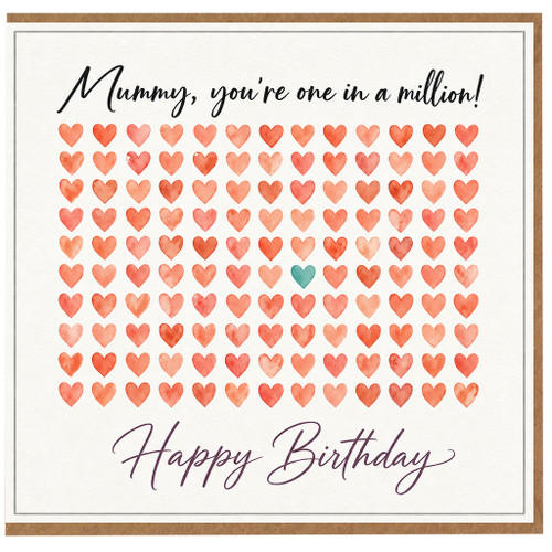 Mummy Birthday Card, You're One in a Million Happy Birthday Card