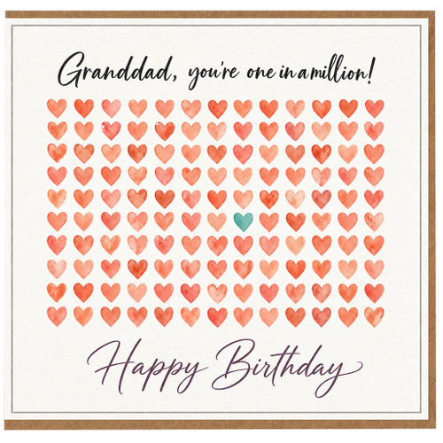 Granddad Birthday Card, One in a Million Happy Birthday Card