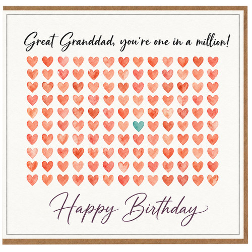 Great Granddad Birthday Card, One in a Million Happy Birthday Card