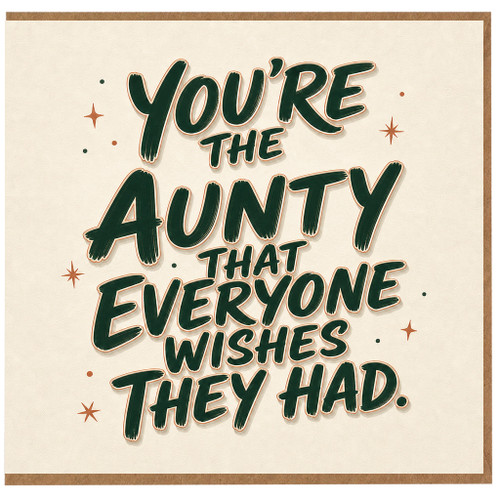 Aunty Thank You Card, You're The Aunty That Everyone Wishes They Had Card