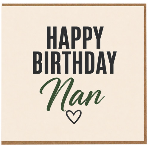 Nan Birthday Card, Happy Birthday Nan Card