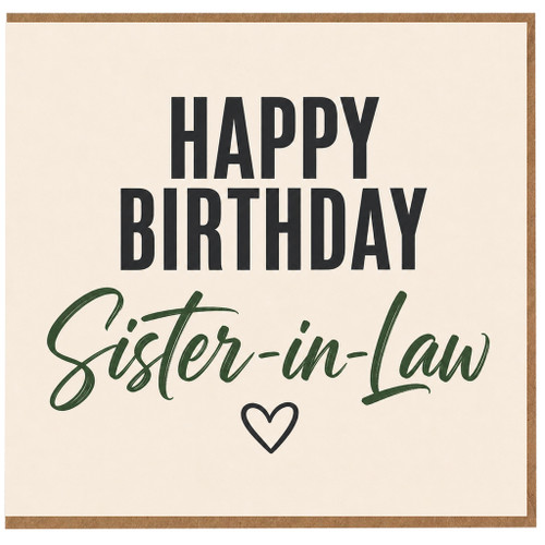 Sister - in - Law Birthday Card