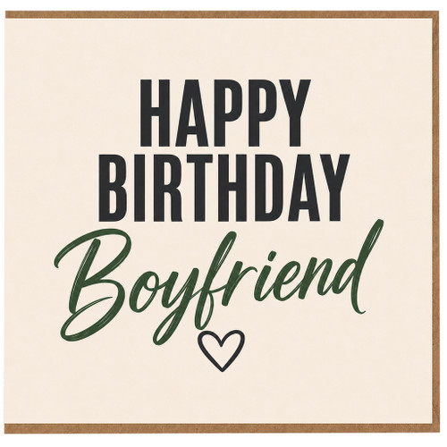 Boyfriend Birthday Card, Happy Birthday Card for Boyfriend