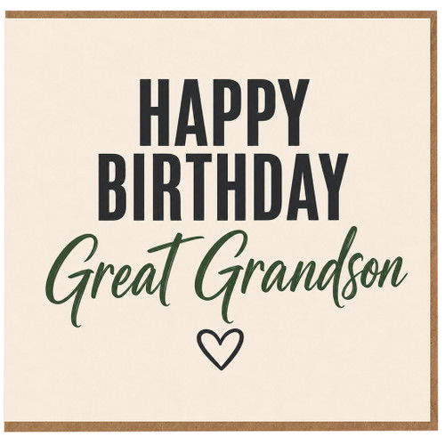 Great Grandson Happy Birthday Card