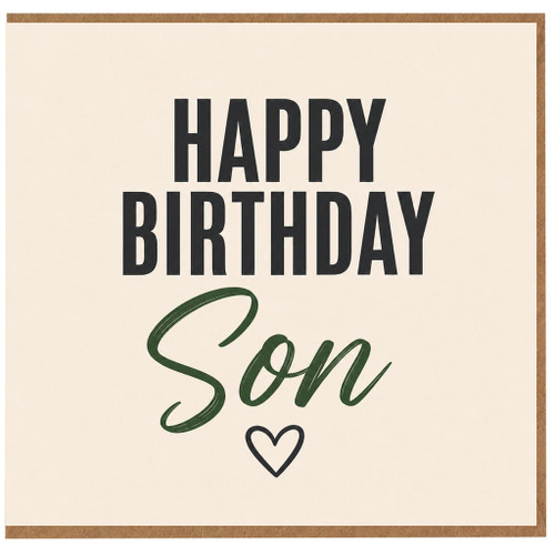 Son Birthday Card, Happy Birthday Son Card
