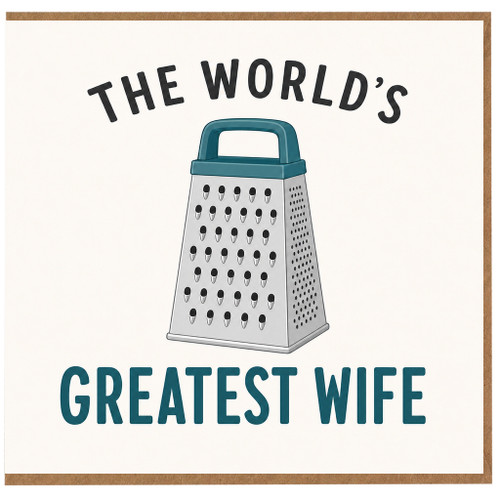 Wife Greeting Card, The World’s Greatest Wife Funny Card