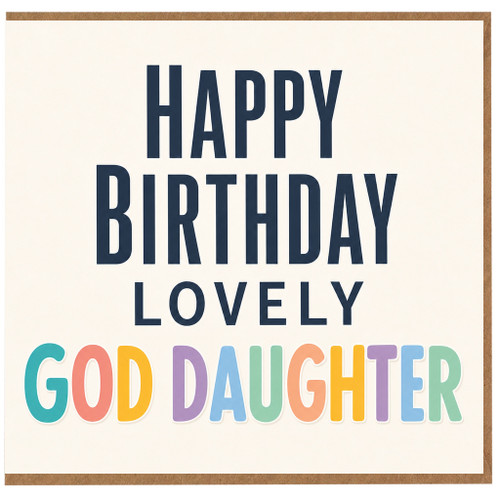God Daughter Birthday Card, Lovely God Daughter Birthday Card