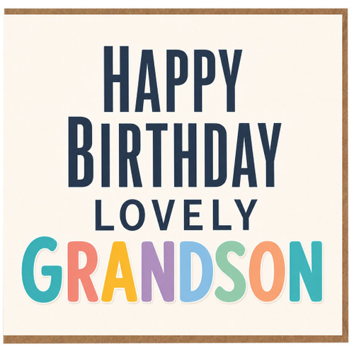 Grandson Birthday Card, Happy Birthday Lovely Grandson Card