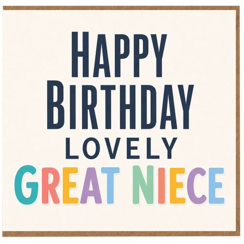 Great Niece Birthday Card
