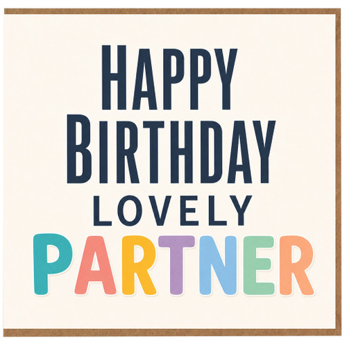 Partner Birthday Card, for Lovely Partner
