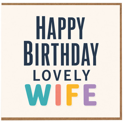 Wife Birthday Card, Happy Birthday Lovely Wife Card
